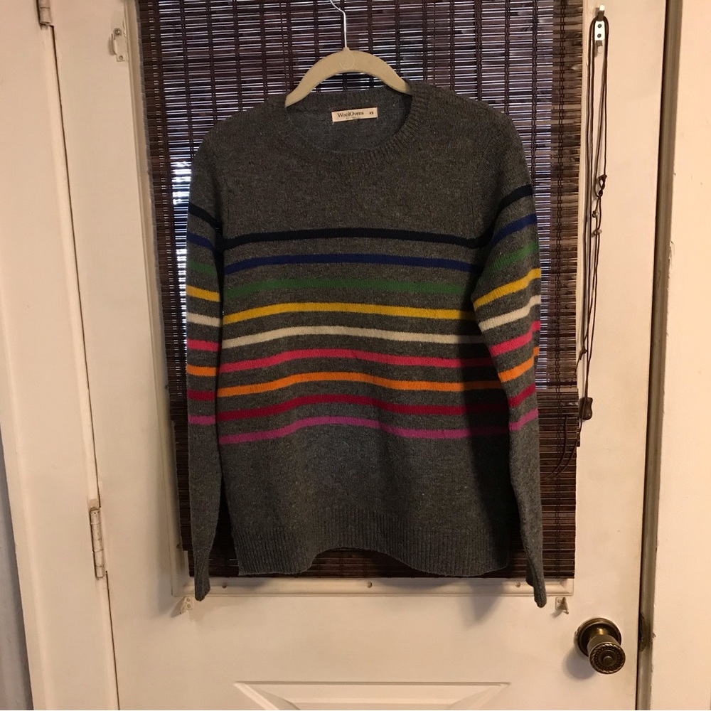 Woolover Lambswool Multi-stripe Sweater Size XS